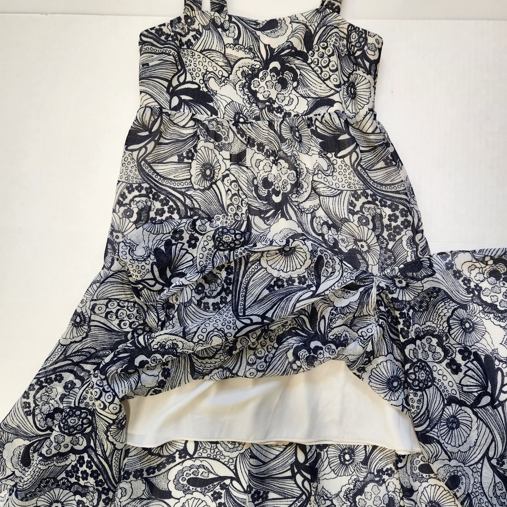 Ted Baker London Adlinah Blue Floral Paisley Chiffon Maxi Dress Size 1 US 4 - Picture 3 of 11